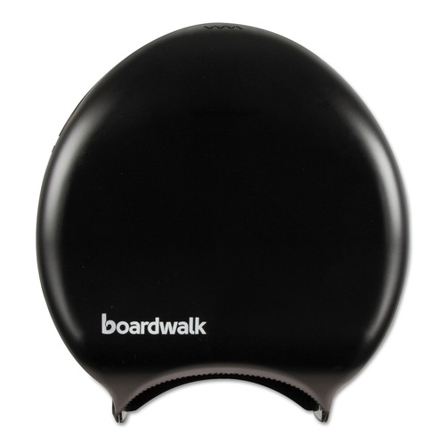 Paper Towels and Napkins | Boardwalk R2000BKBW 11 in. x 6.25 in. x 12.25 in. Single Jumbo Toilet Tissue Dispenser - Black image number 0