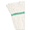 Mops | Boardwalk BWK502WHEA Cotton/ Synthetic Fiber Super Loop Wet Mop Head - Medium, White image number 2