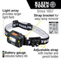 Headlamps | Klein Tools 56049 Lithium-Ion 260 Lumens Cordless Rechargeable LED Light Array Headlamp image number 1