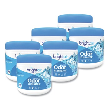 BRIGHT Air 14 oz. Jar Super Odor Eliminator - Blue, Cool and Clean (6/Carton)