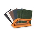 Brooms | 3M 827000 Standard Abrasives 3.38 in. x 5.75 in. Easy Hand Pad Holder - Orange image number 1