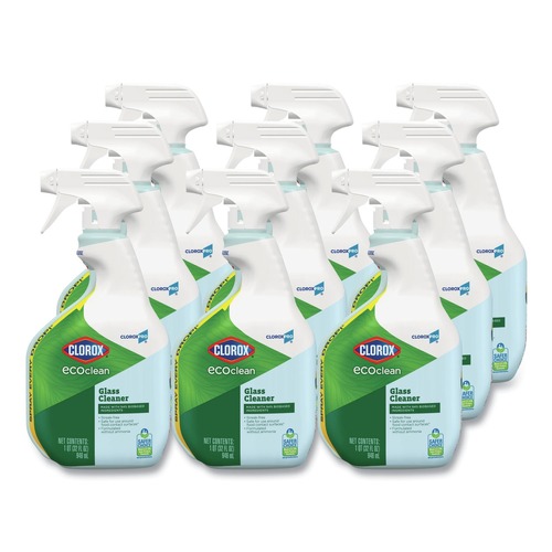 Office Jansan | Clorox 60277 Clorox Pro EcoClean 32 oz. Spray Bottle Glass Cleaner - Unscented (9/Carton) image number 0