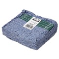 Mops | Rubbermaid Commercial FGD21206BL00 Super Stitch Blend Medium Cotton/Synthetic Mop Head - Blue (6/Carton) image number 2