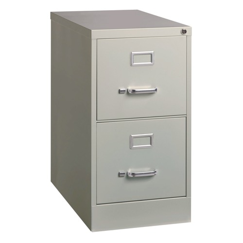 Office Filing Cabinets & Shelves | Alera 26135 15 in. x 25 in. x 28.38 in. Letter-Size 2-Drawer Economy Vertical File - Light Gray image number 0