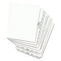 Office Jansan | Avery 01331 11 in. x 8.5 in. 25-Tab 26 to 50 Avery Style Preprinted Legal Exhibit Side Tab Index Dividers - White (1-Set) image number 1