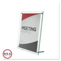Office Jansan | Deflecto 799693 Letter Insert Superior Image Beveled Edge Sign Holder - Clear/Green-Tinted Edges image number 7