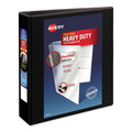 Office Jansan | Avery 05500 3 Slant Rings 2 in. Capacity 11 in. x 8.5 in. Heavy-Duty Non Stick View Binder with DuraHinge - Black image number 0