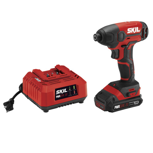 Impact Drivers | Skil ID572702 20V PWRCORE20 Brushed Lithium-Ion 1/4 in. Cordless Hex Impact Driver Kit (2 Ah) image number 0