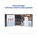 Office Jansan | Avery 79604 3 Locking One Touch EZD Rings 4 in. Capacity 11 in. x 8.5 in. Heavy-Duty View Binder with DuraHinge - Black image number 7