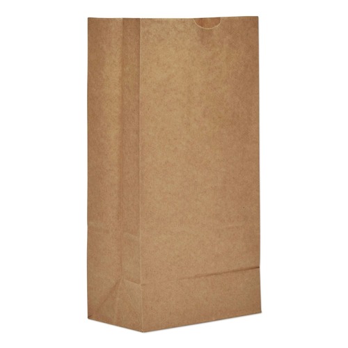Labor Day Sale! Save $30 off $199! | Ross & Wallace Paper Products 100308 6 in. x 3.88 in. x 12.5 in. #8 Size Grocery Paper Bags - Kraft (2000/Bundle) image number 0