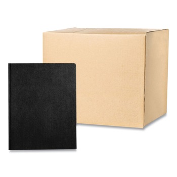 Roaring Spring Accommodates (100) 11 in. x 8.5 in. Sheets Pocket Folder with Prongs - Black (250/Carton)