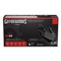 Disposable Gloves | Ammex GPNB46100 9.5 in. Long 5 mil Powder-Free Industrial Nitrile Gloves - Large/Black (1000/Carton) image number 0