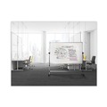  | MasterVision RQR0521 48 in. x 70 in. Earth Silver Easy Clean Mobile Revolver Dry Erase Boards - White/Silver image number 1