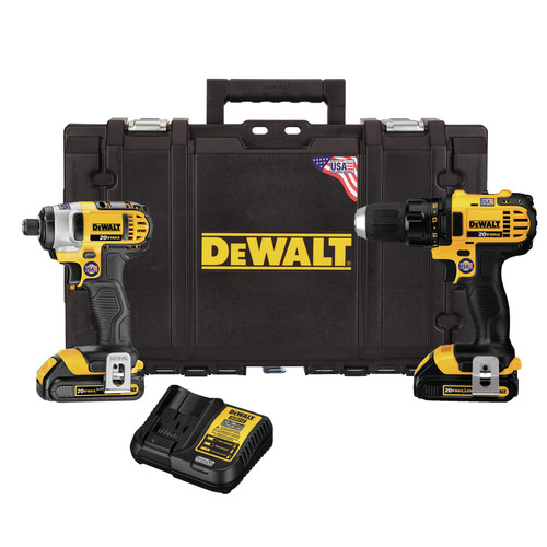 Combo Kits | Factory Reconditioned Dewalt DCKTS280C2R 20V MAX Cordless Lithium-Ion Drill Driver & Impact Driver Combo Kit with ToughSystem Case image number 0
