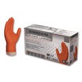 Disposable Gloves | Ammex GWUOFN48050 9.06 in. 6 mil Ultra Industrial Flock-Lined Nitrile Disposable Gloves - X-Large/Orange (500/Carton) image number 0