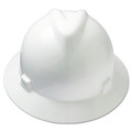 Hard Hats | MSA 475369 V-Gard Slotted Full-Brim Hat with Fas-Trac III Suspension - White image number 1