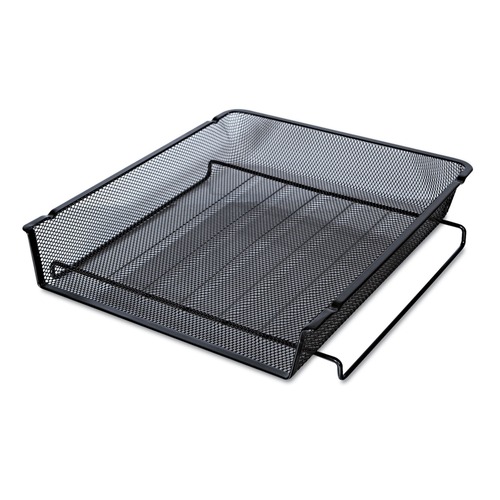 Office Jansan | Universal UNV20004 Deluxe Mesh Stackable Front Load Tray - Letter Size Files, Black image number 0