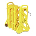 Labor Day Sale! Save $30 off $199! | Rubbermaid Commercial FG9S1100YEL 13 ft x 40 in. Plastic Portable Mobile Safety Barrier - Yellow image number 0