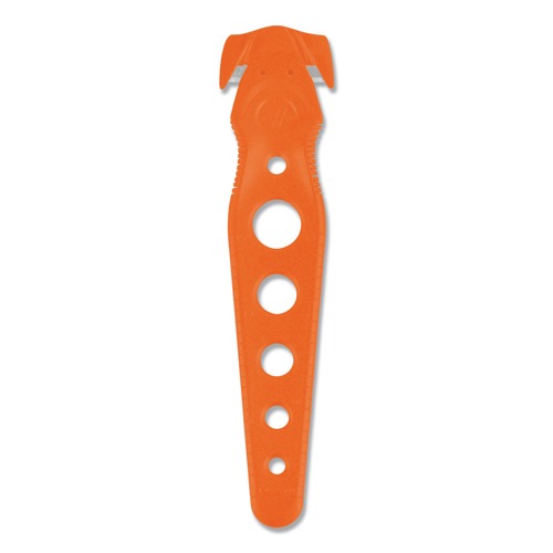 Knives | Westcott 17521 1.2 in. Blade 5.75 in. Plastic Handle Safety Cutter - Orange (5/Pack) image number 0