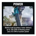 New Year New Savings! Save $25 off $150 | Makita XBU07Z 18V LXT Brushless Lithium-Ion 6.6 Gallon Cordless Blower/Vacuum/Mulcher (Tool Only) image number 8