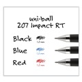 Pens | uni-ball 65870 207 Impact Bold 1 mm Retractable Gel Pen - Black Ink/Black Barrel image number 4