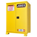 Safety Cabinets | JOBOX 1-857990 45 Gallon Heavy-Duty Self-Closing Safety Cabinet (Yellow) image number 0