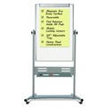 Office & Office Supplies | MasterVision QR5203 35.4 in. x 47.2 in. 80 in. Tall Vertical Orientation Revolver  - Silver Aluminum Frame image number 4
