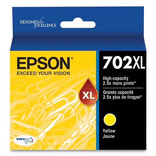 Ink & Toner | Epson T702XL420-S Durabrite 950 Page-Yield Ultra High-Yield Ink - Yellow image number 0