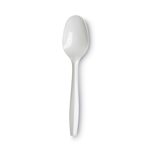  | Dixie PTM21 Plastic Mediumweight Teaspoons - White (1000/Carton) image number 0