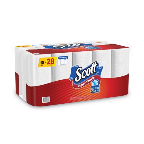 Cleaning & Janitorial Supplies | Scott KCC 36371 Choose-A-Sheet Mega Roll 1-Ply Paper Towels - White (102/Roll 30 Rolls/Carton) image number 0