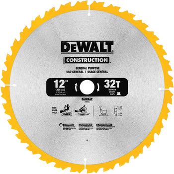 MITER SAW BLADES | Dewalt DW3123 12 in. Construction Miter Saw Blade
