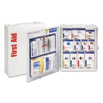 First Aid Only ANSI 2015 SmartCompliance Class A General Business No Meds First Aid Station for 25 People with Metal Case (1-Kit)