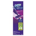 Mops | Swiffer 92811 WetJet 11 in. x 5 in. Cloth Head 46 in. Aluminum Plastic Handle Mop - White/Purple/Silver (2/Carton) image number 1