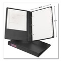  | Avery 06400 Durable 1 in. Capacity 14 in. x 8.5 in. 3-Ring Non-View Binder - Legal, Black image number 1