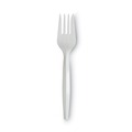 Office Jansan | Dixie PFM21 Mediumweight Plastic Cutlery Forks - White (1000/Carton) image number 2