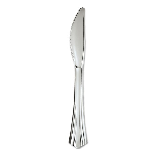  | WNA WNA 630155 Heavyweight Plastic Knives, Silver, 7 1/2-in, Reflections Design (600/Carton) image number 0