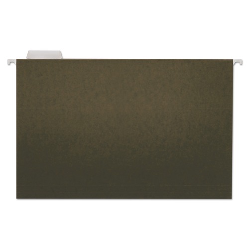  | Universal UNV14215EE 1/5-Cut Tab, Hanging File Folders - Legal Size, Standard Green (25/Box) image number 0
