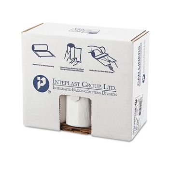 Inteplast Group 33 in. x 39 in. 33 Gallon 0.8 mil Low-Density Commercial Can Liners - White (150/Carton)