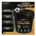 Cleaning Cloths | Gritt Commercial GRI63004 Heavy-Duty Cleaning Wipes, 10 x 12, Citrus, White, 300 Wipes/Bucket, 4 Buckets/Carton image number 2