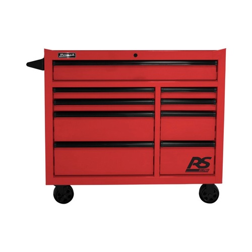 Cabinets | Homak RD04004193 RS PRO 41 in. 9 Drawer Rolling Cabinet - Red image number 0