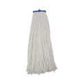 Mops | Boardwalk BWK732R 32 oz. Economical Lie-Flat Rayon Fiber Mop Head - White (12/Carton) image number 0