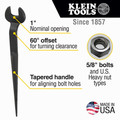 Wrenches | Klein Tools 3221 1 in. Nominal Opening Spud Wrench for Regular Nut image number 2