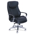 Office Chairs | La-Z-Boy 48958 20.25 in. to 23.25 in. Seat Height Commercial 2000 High-Back Executive Chair Supports Up to 300 lbs. - Black Seat/Back, Silver Base image number 0