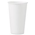 Cutlery | SOLO 316W-2050 16 oz. Single-Sided Poly Paper Hot Cups - White (50 Sleeve, 20 Sleeves/Carton) image number 2