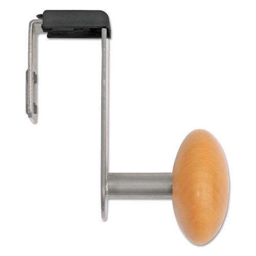 Office Jansan | Alba PM1PART BO 1.2 in. x 1.38 in. x 4.3 in. 1 lb Capacity Cubicle Garment Peg - Metallic Gray image number 0