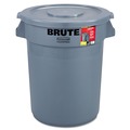 Trash & Waste Bins | Rubbermaid Commercial FG863292GRAY Brute 32-Gallon Plastic Container with Lid - Gray image number 0