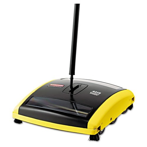 Cleaning & Janitorial Supplies | Rubbermaid Commercial FG421588BLA 44 in. Handle Brushless Mechanical Sweeper - Black/Yellow image number 0