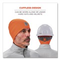 Hats | Ergodyne 16814 N-Ferno 6812 One Size Fits Most Rib Knit Beanie - Orange image number 3