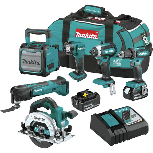 Combo Kits | Makita XT613X1 18V LXT Lithium-Ion 6-Tool Cordless Combo Kit (3 Ah) image number 0