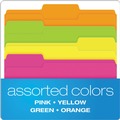 Office Jansan | Pendaflex 40523 0.75 in. Expansion 1/3-Cut Tabs Glow Letter File Folders - Assorted File Folder Colors (24/Pack) image number 2